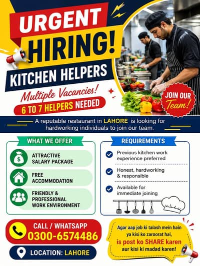 Mid Experienced Kitchen Helper