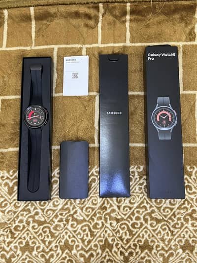 Samsung Watch 5 Pro(45mm)Just Box Open(Scratch Less)Mint Condition