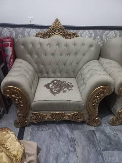 sofat set, bedroom chairs, table