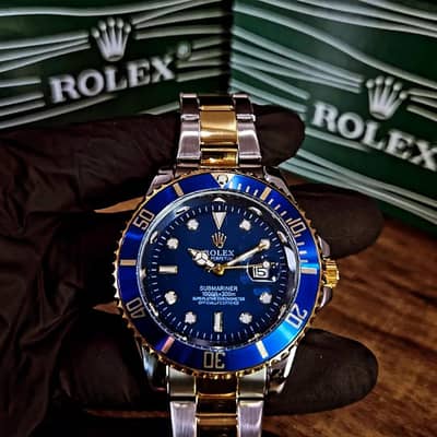 Rolex Submariner Blue Twin Tone Watch