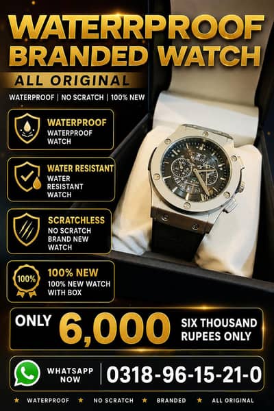Branded watch for sale with box water proof