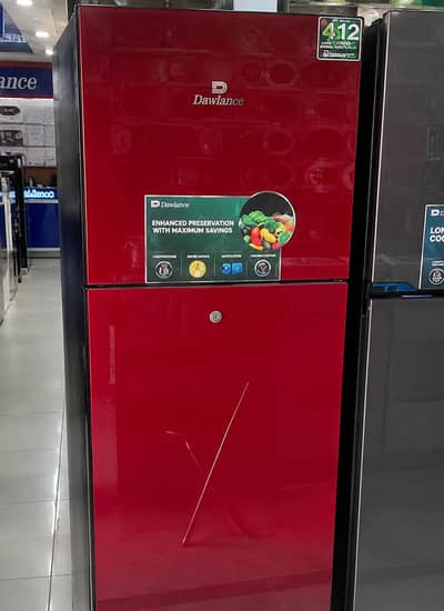 Dawlance Red Double Door Refrigerator – Excellent Condition