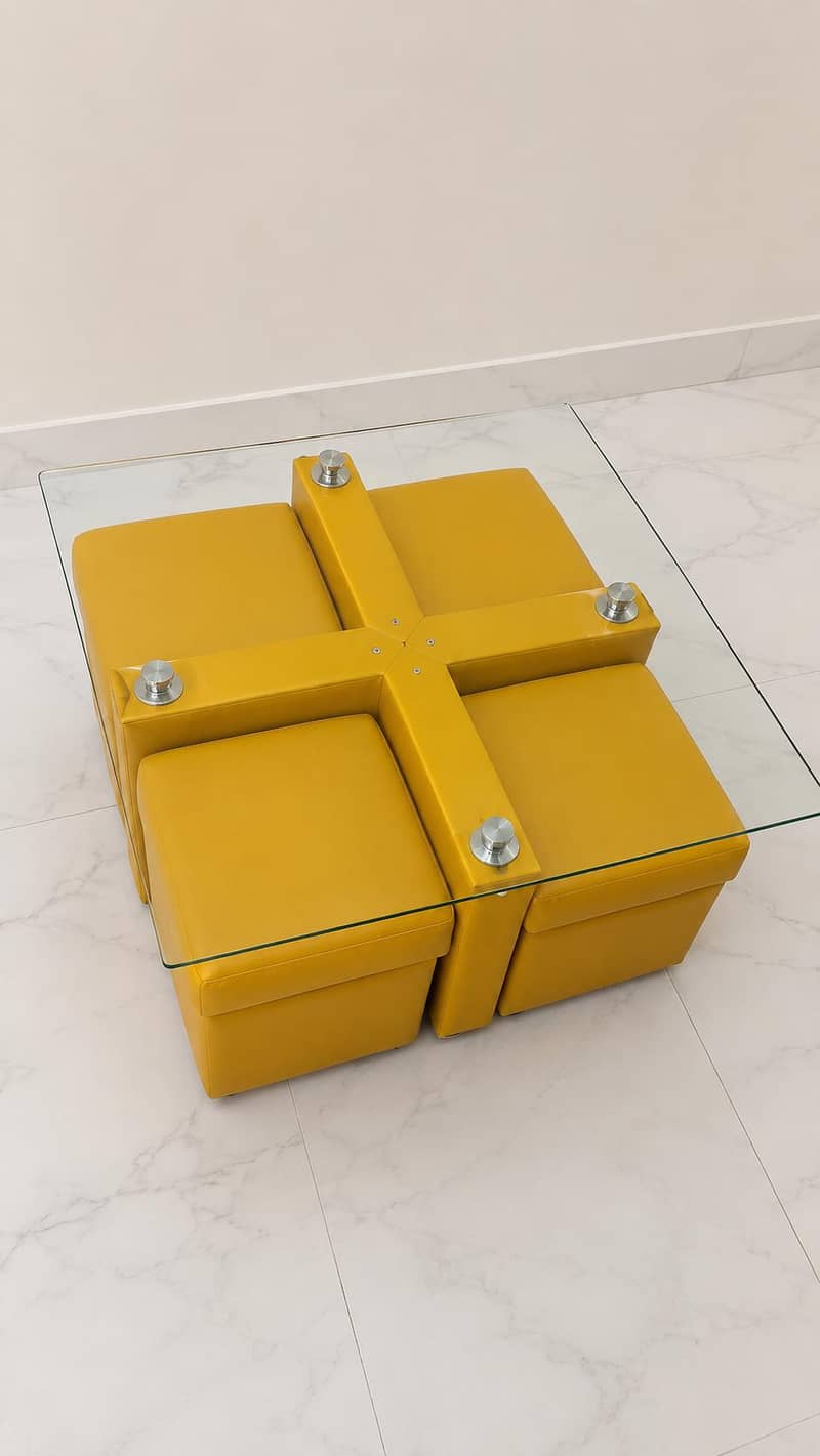 Mini Dining Table with Glass Top | Dining Table | Mini Table 0