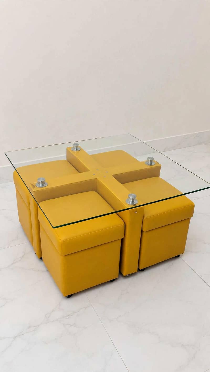 Mini Dining Table with Glass Top | Dining Table | Mini Table 1