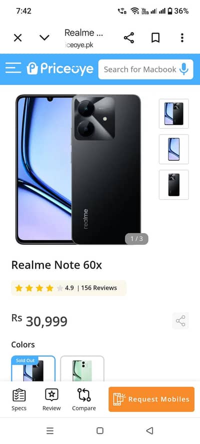 Realme Note 60x