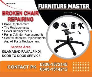 office chair repair Islamabad Rawalpindi door to door 0336-1572145