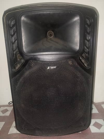 Portable Trolley Speaker 15 Inch | USB SD AUX FM | Loud Sound