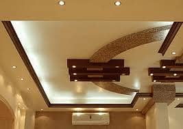 Pop ceiling-wooden floor-4x8 gypsum ceiling-pvc panel-vinyl flooring