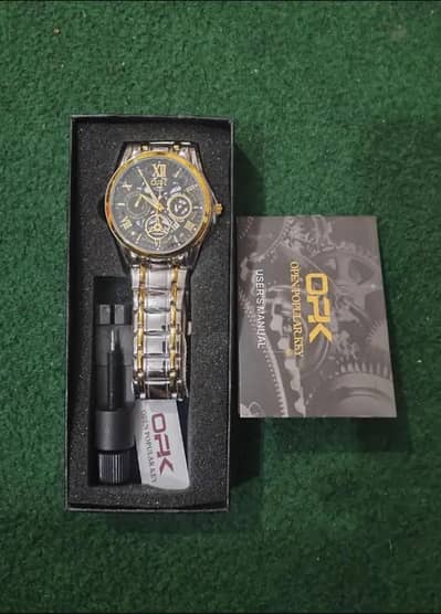OPK Stylish Men's Wrist Watch With Box