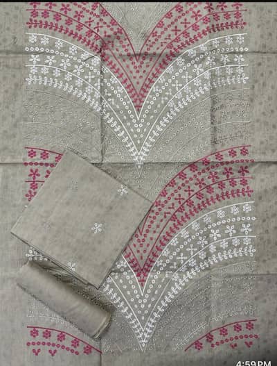 Maria b embroidry on jacard lawn fabric 2pc suit