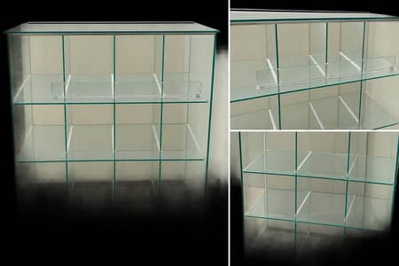 8mm Glass Display Showcase | Glass Cabinet with shelves