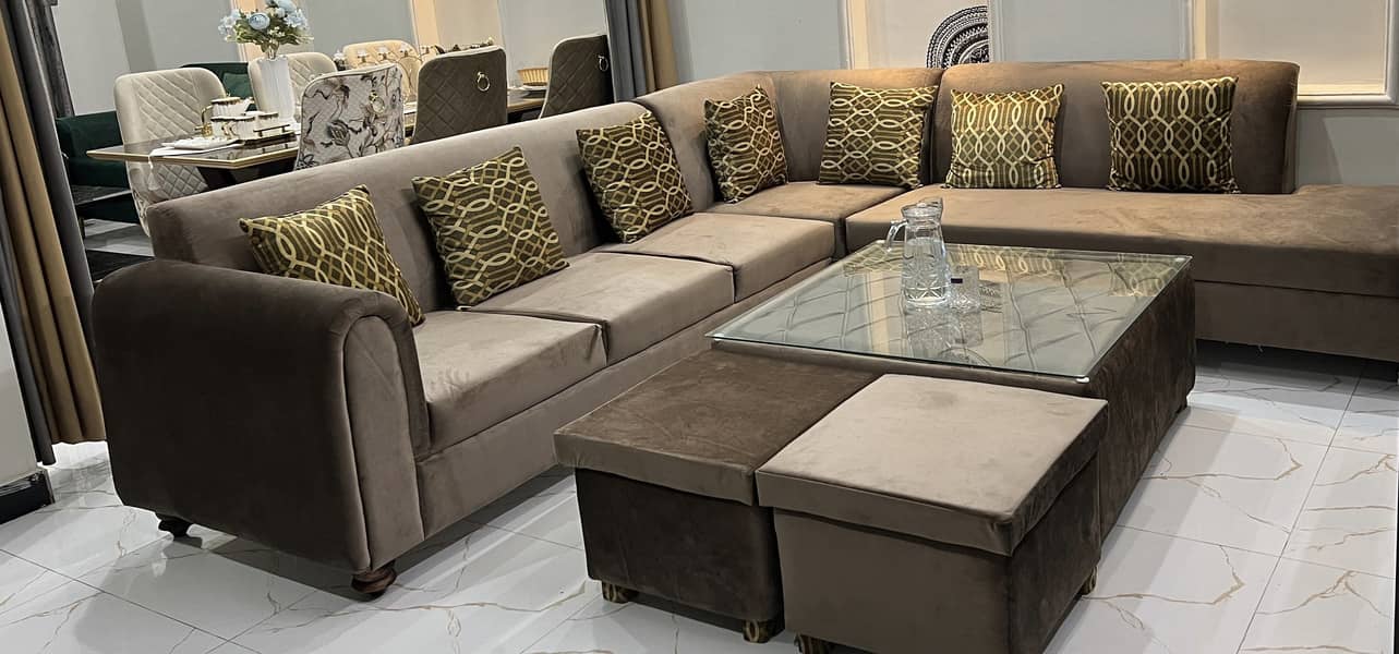 L shape sofa 0