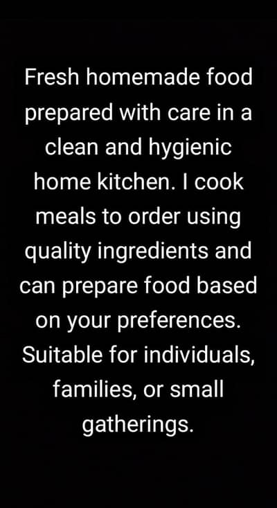 Fresh homemade food.