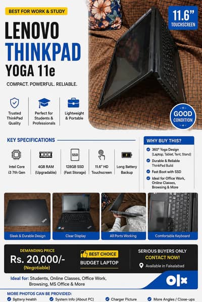 Laptop  For Sale excellent condition and smooth performance