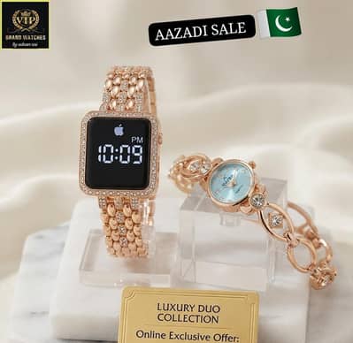 Girls touch screen watch and stone jewelry watch
