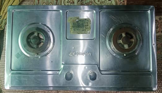 2 Burner Stainless Steel Gas Stove / Chulha – Used