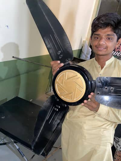 2 Solar ceiling fans with remote fully furnished
