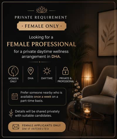 Job available  Female Only — required