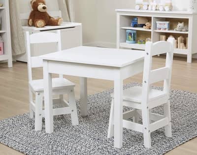 Kids table and chair wooden set