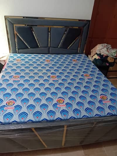 Black brand new king size bed with side tables