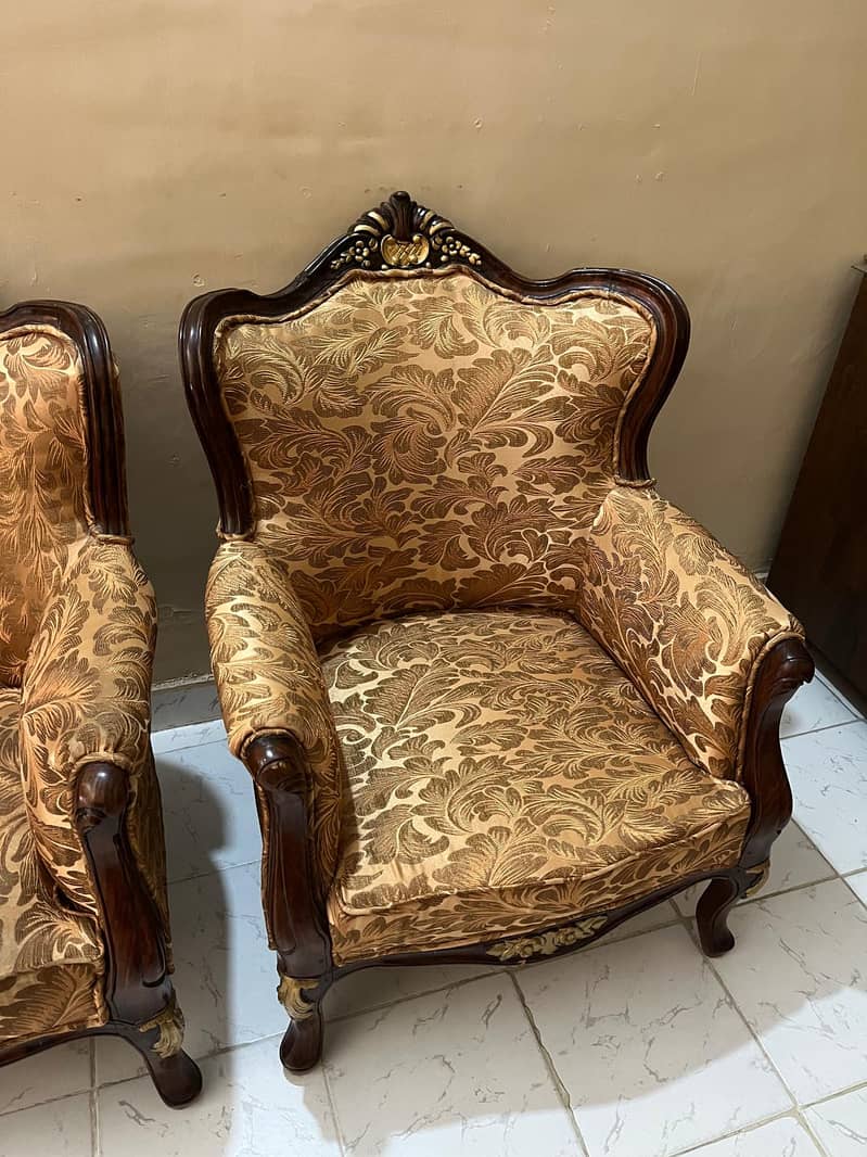 7 Seater Sofa Set Solid Wood 5