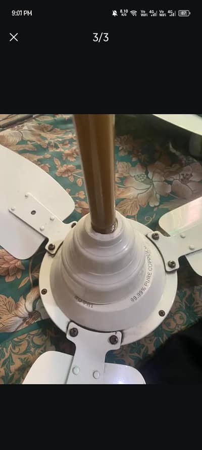 pure 100% copper fan 3 peice available