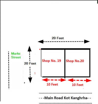 2 Shops Ground 1 Flat (1at floor Gray structure ready)