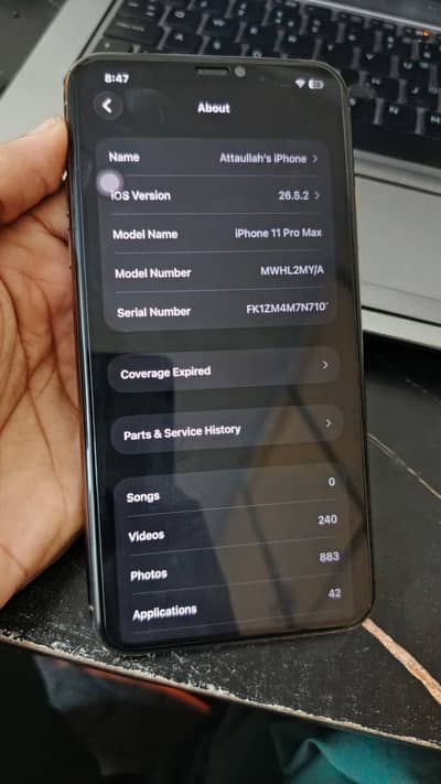 iPhone 11 Pro Max 256 golden color NoN pta