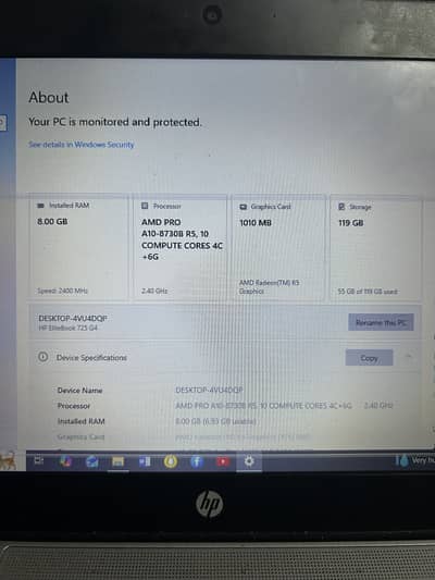 Hp laptop deatails in pics