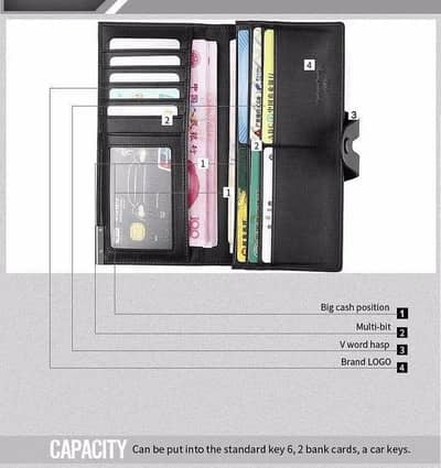 men pu leather BI fold wallet