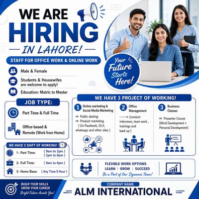 Offline/Online Jobs (Male/Female)