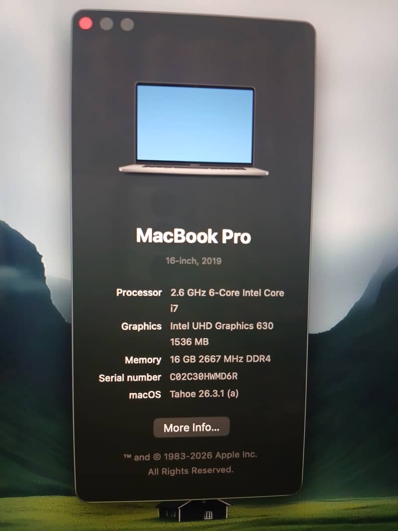 Macbook pro 16 inch(intel) 2