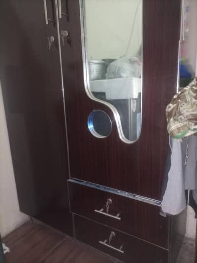 wooden wardrobe