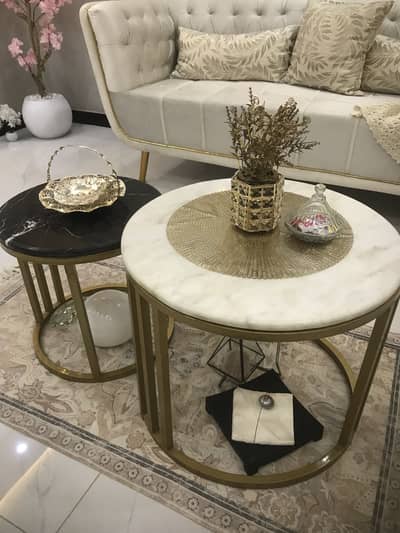 Marble top center table
