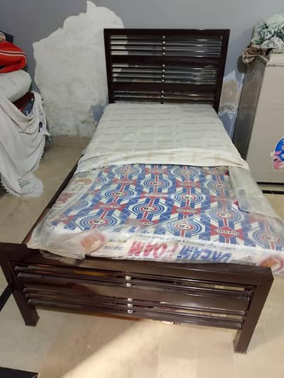 iron bed with mattress use good condition