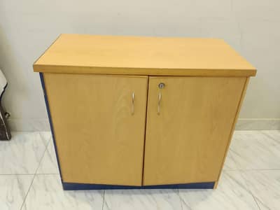 2-Piece wooden Office Furniture set - Table + Storage Cabinet
