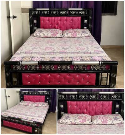 Bed and cupboard
