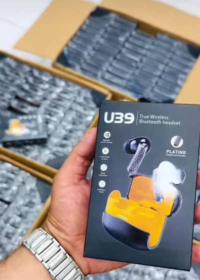 U39 AirBuds fully Waterproof with charging cable in box