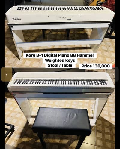 Korg B-1 Digital Piano 88 Hammer weighted keys /Keyboard/Guitar/Bass/
