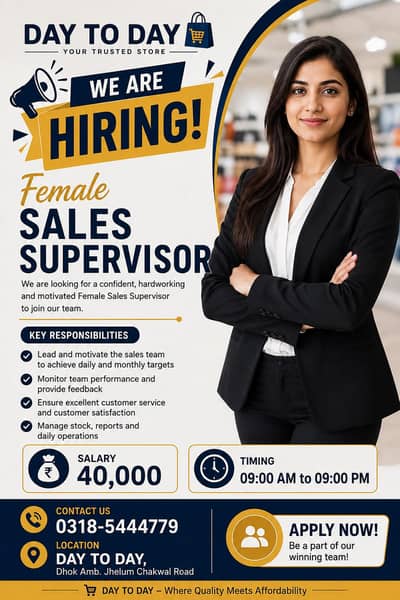 Female Sales Supervisor