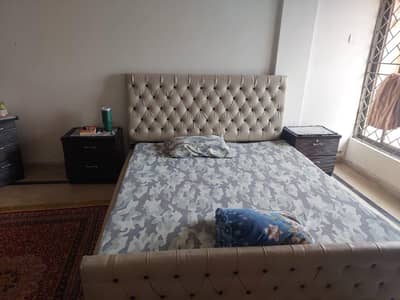 Imported Bed Set with side Tables and Mattress and Dressing