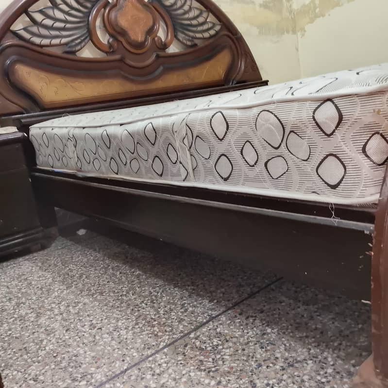 Double bed king size+bed side drow+dressing table 7
