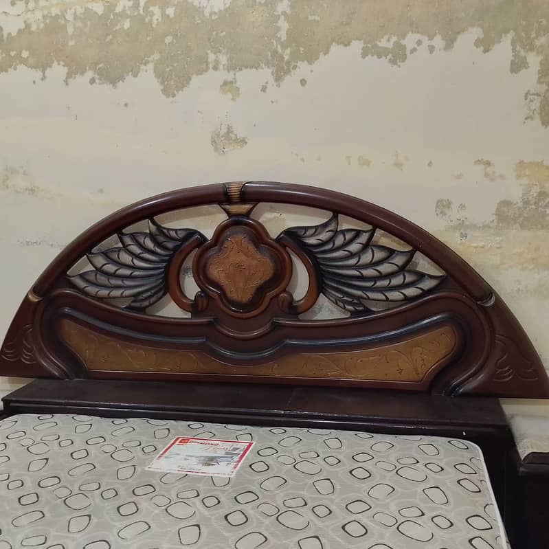 Double bed king size+bed side drow+dressing table 11
