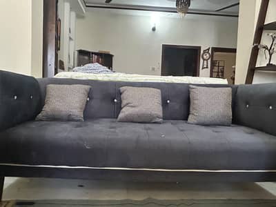 luxury velvet 5 seater sofa set with cushions excellent condition