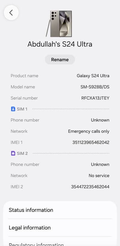 Samsung Mobile S24 Ultra non pta
