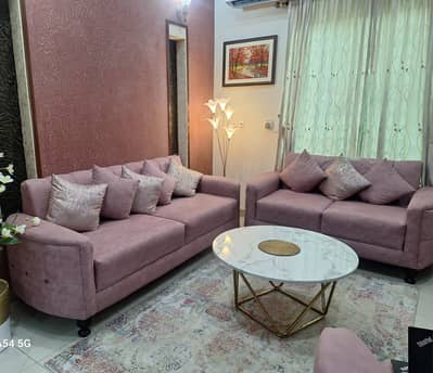 6-Seater Premium Sofa Set – Dusty Rose / Mauve – Excellent Condition