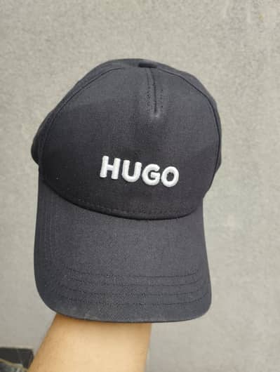 Hogo Boss Black Cotton Baseball Cap 100% Genuine