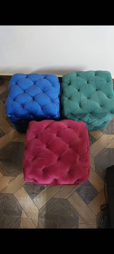 Velvet Ottoman Stools