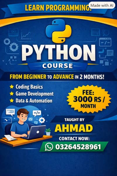 Learn Python Programming — Beginner to Advance in 2 Months!
