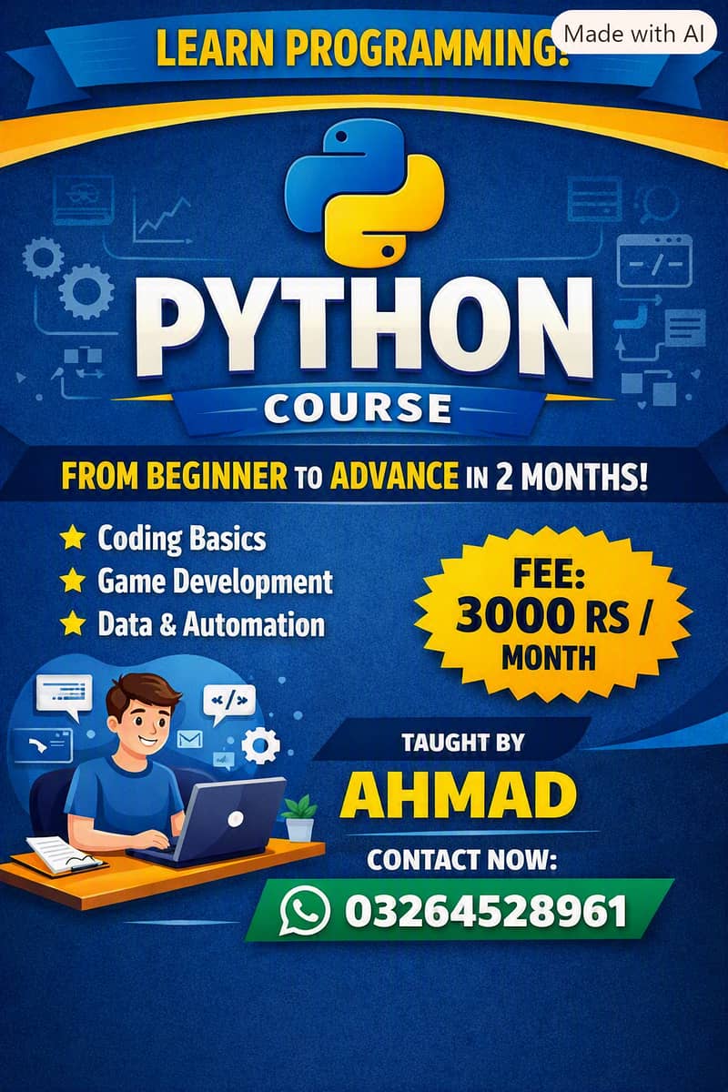 Learn Python Programming — Beginner to Advance in 2 Months! 0